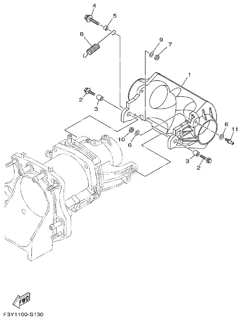 Yamaha EX1050B-S(F3Y36GAB6GA2 JET UNIT 3 parts diagram